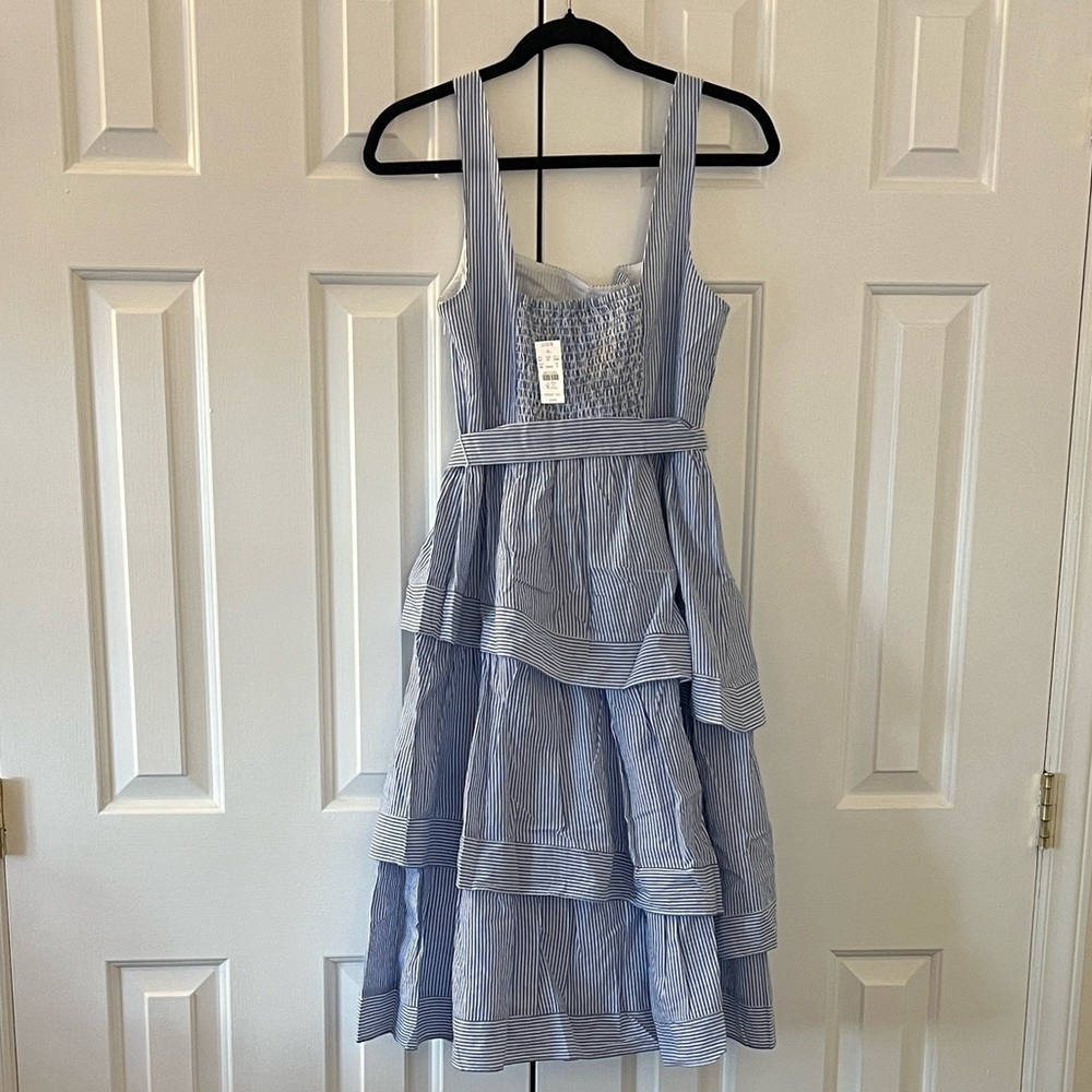 NWT J Crew Blue and White Striped Dress - Picture 10 of 13